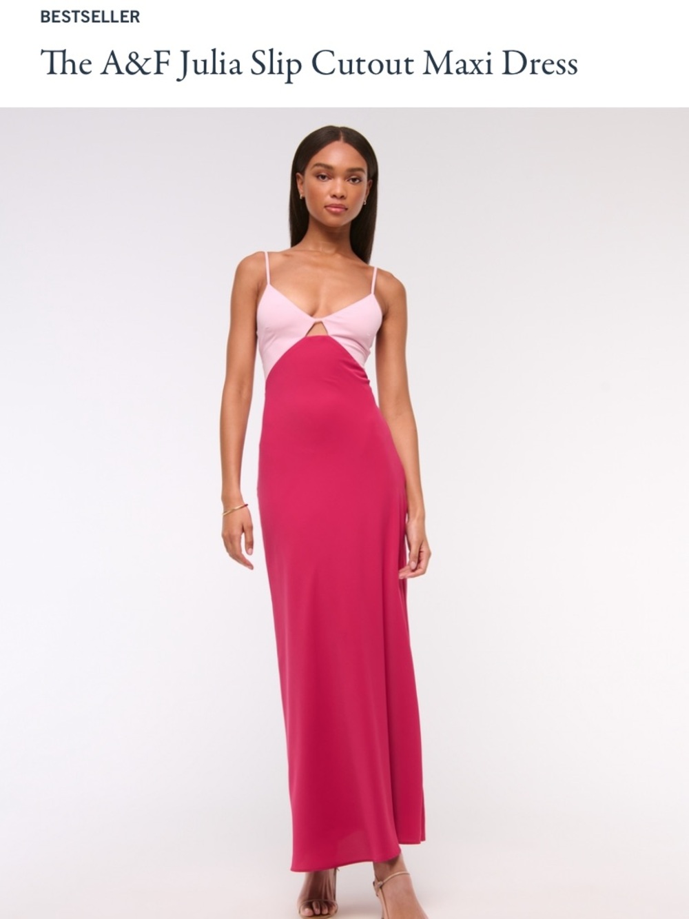 Abercrombie and Fitch Julia cut out maxi dress pink